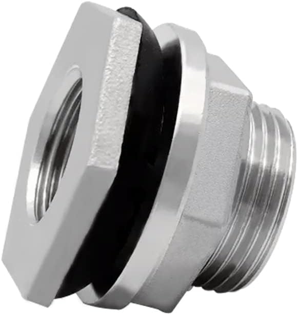 1" Female Bulkhead Water Tank Connector Stainless Steel Thru-bulk Fitting