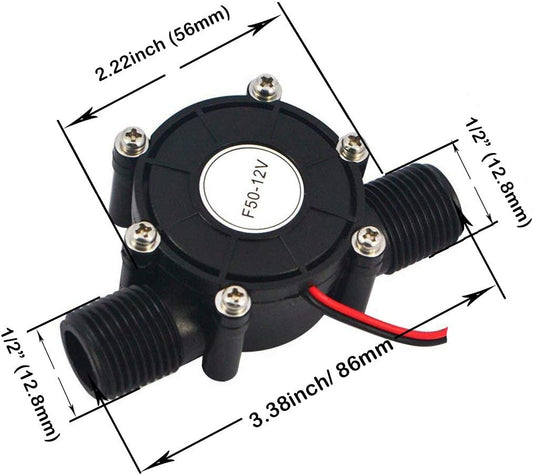 Micro Water Turbine Generator Hydroelectric Power G1/2" Male Thread 12V Micro Hydro Generator Changeing Tool