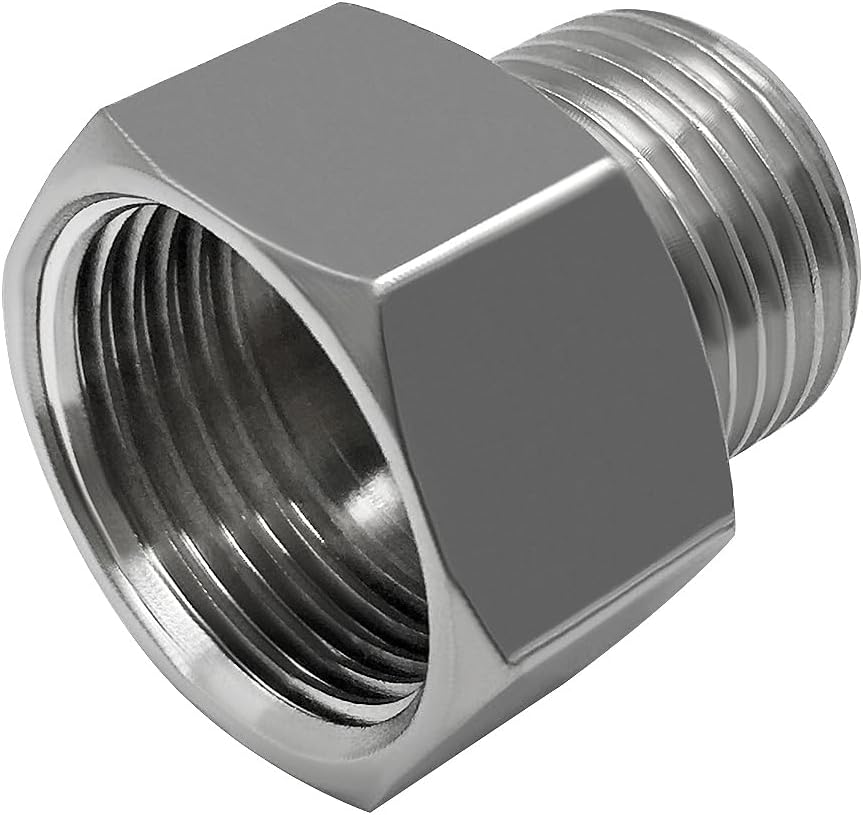 7/8 Female threaded (I.D:15/16) to 1/2 Male threaded (O.D:3/4) Toilet Bidet Hose Pipe Adapter Connector(Pls check your size!)