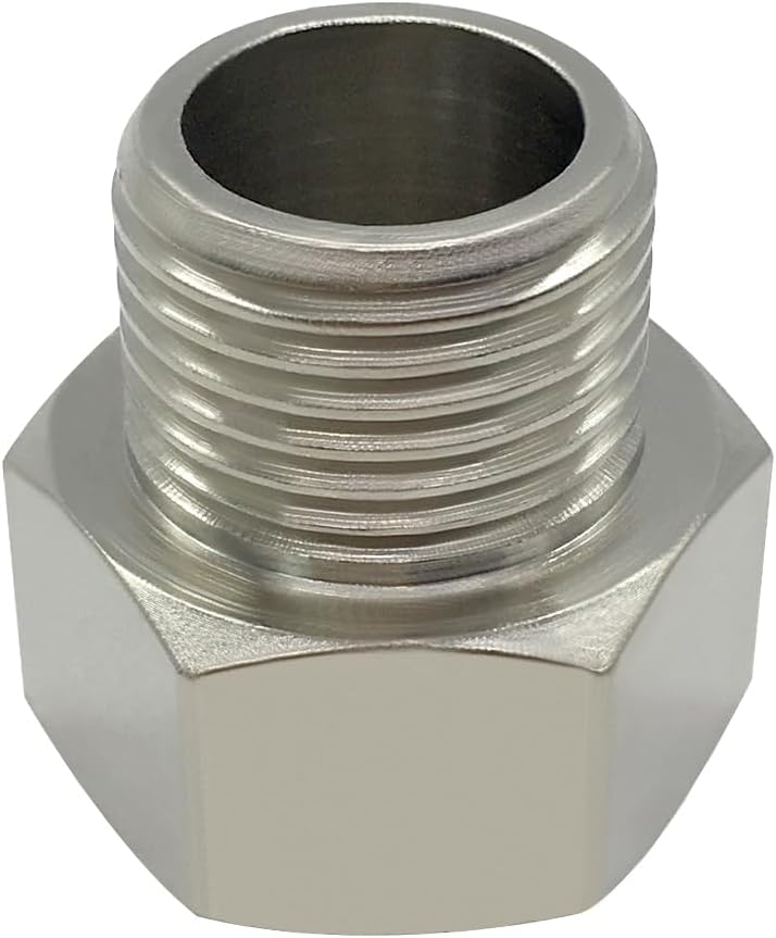 7/8 Female threaded (I.D:15/16) to 1/2 Male threaded (O.D:3/4) Toilet Bidet Hose Pipe Adapter Connector(Pls check your size!)