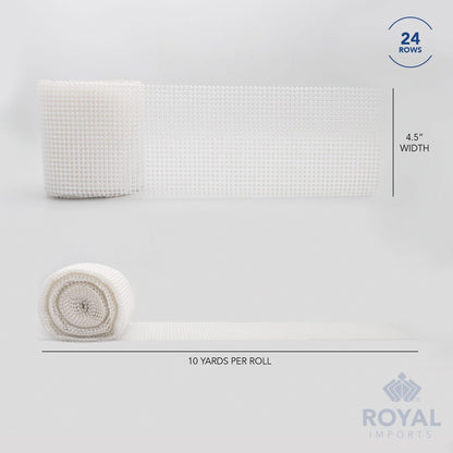 Pearl Bling Wrap Ribbon for Wedding Cake, Party, Holiday & Home Decoration, 10 Yards - White