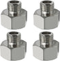 Brass Water Line Adapter 1/2" Female to 3/8" Male Reducer Hose Pipe Compression Fitting Kitchen Bathroom Faucet Supply Hose, Stop Valve Adapter, Pipe Connector With Rubber Washer(Pack of 4)