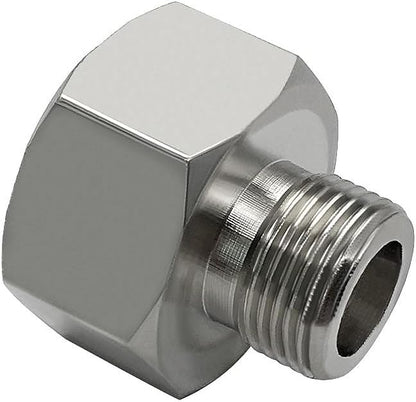 Brass Water Line Adapter 1/2" Female to 3/8" Male Reducer Hose Pipe Compression Fitting Kitchen Bathroom Faucet Supply Hose, Stop Valve Adapter, Pipe Connector With Rubber Washer(Pack of 4)