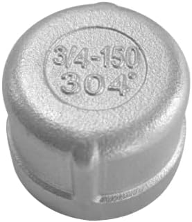 Stainless Garden Hose Caps with Washers 3/4" GHT Female Thread 304 Stainless Steel End Cap (Pack of 4)