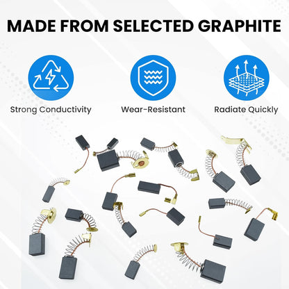 80Pcs Electric Motor Carbon Brushes Set, 20 Different Models Carbons Brushes, Carbon Brush Replacement for Carbons Brush Motor Maintenance