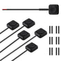 6 Pcs Momentary Push Button Switch, Surface Mount ON/Off Horn Buttons, 12V 24V Small Momentary Switch with 12 inch Prewired Cables for Electronic Experiment, Industrial Control, Car Horn