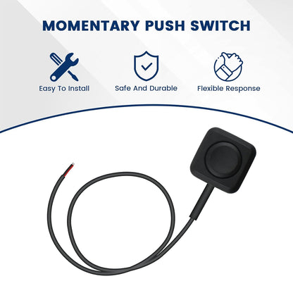 6 Pcs Momentary Push Button Switch, Surface Mount ON/Off Horn Buttons, 12V 24V Small Momentary Switch with 12 inch Prewired Cables for Electronic Experiment, Industrial Control, Car Horn