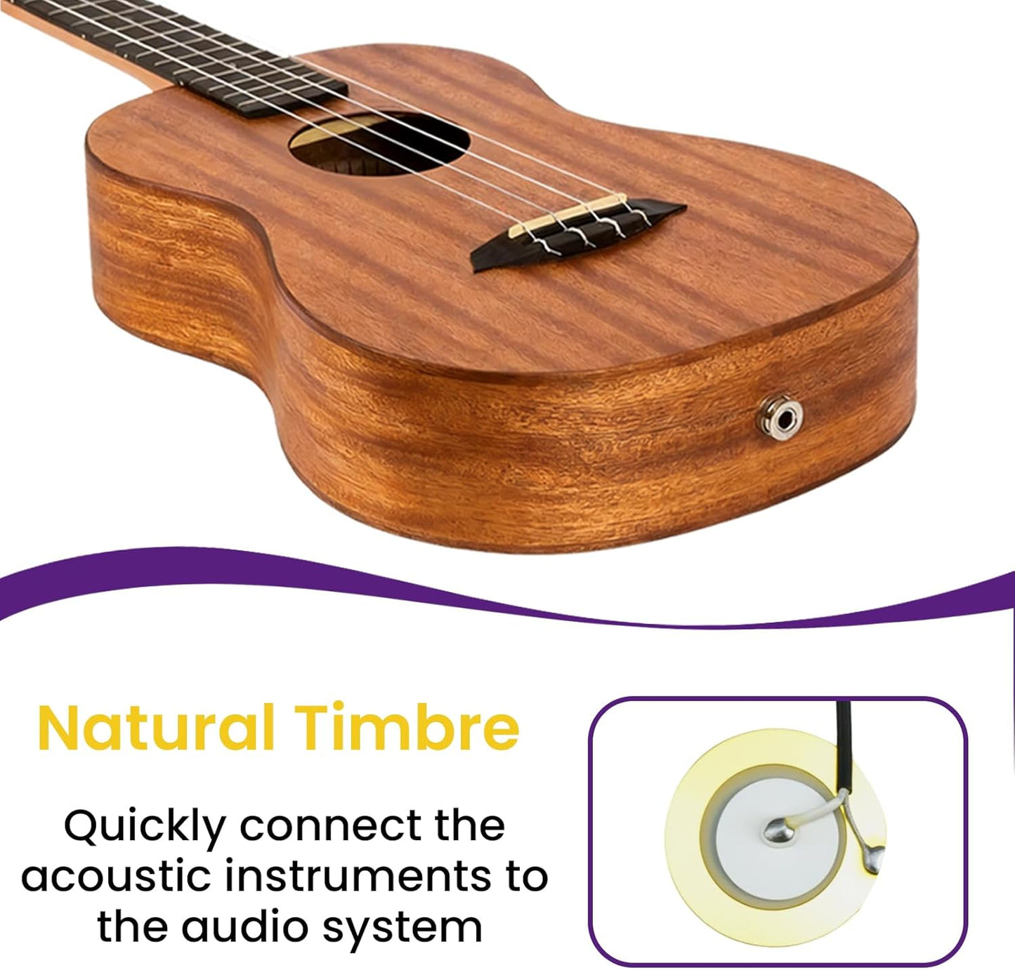 2 Pcs Piezo Pickups Transducer | 3-in-1 & 2-in-1 Pickup Combo | Self-Adhesive Piezo System | Acoustic Guitar, Violin, Ukulele & Cello