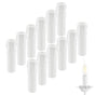 4 Inch Drip Candle Socket Covers, 12 Pcs Plastic Sleeves Candelabra Base, White Candle Covers Sleeves Fit to Most Chandeliers, Chandeliers Base, Chandelier Covers