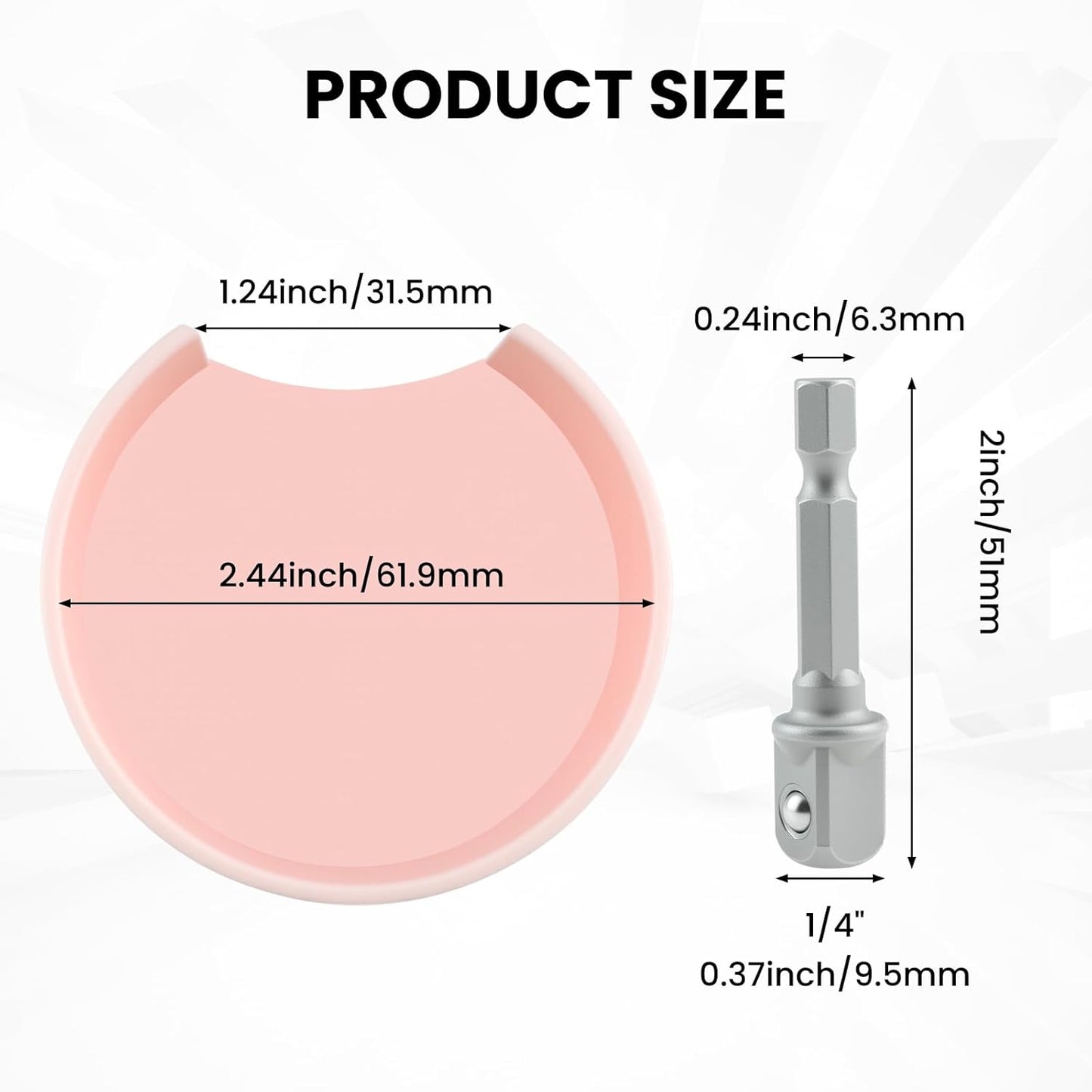 Knitting Machine Adapter, Quick Knit Machine Attachment, Knitting Machine Crank Handle Adapter with Hexagon Steel Bit (Pink)