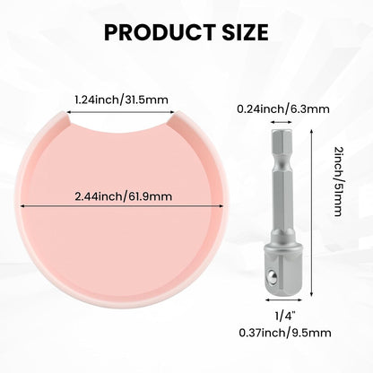 Knitting Machine Adapter, Quick Knit Machine Attachment, Knitting Machine Crank Handle Adapter with Hexagon Steel Bit (Pink)