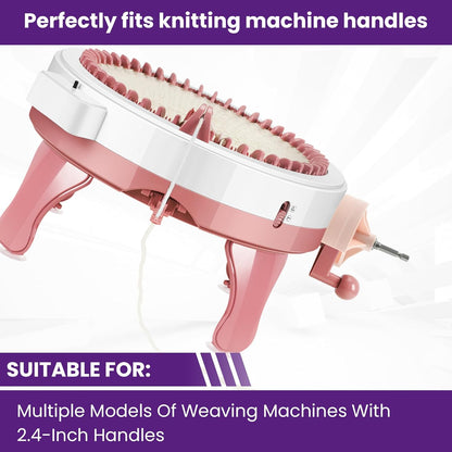 Knitting Machine Adapter, Quick Knit Machine Attachment, Knitting Machine Crank Handle Adapter with Hexagon Steel Bit (Pink)