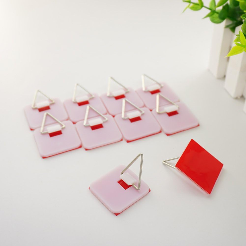 Invisible Adhesive Plate Hangers for The Wall - 1.25 Inch Vertical Plate Holders Set - 10 Pack & 20 Pack Bundle for Wall Hanging and Display