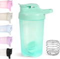 16oz Shaker Bottle, Leak Proof Sports Shaker for Protein Shakes, Pre Workout & Travel, BPA Free, Green, 16oz/500ml