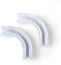 90 Curved Connectors - Ceiling Mount/Wall Mount Curtain Tracks, White 2 Pack