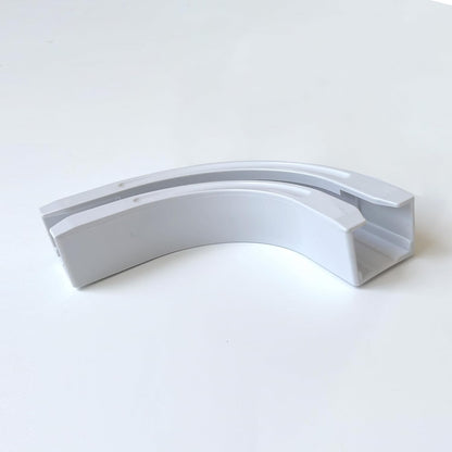 90 Curved Connectors - Ceiling Mount/Wall Mount Curtain Tracks, White 2 Pack