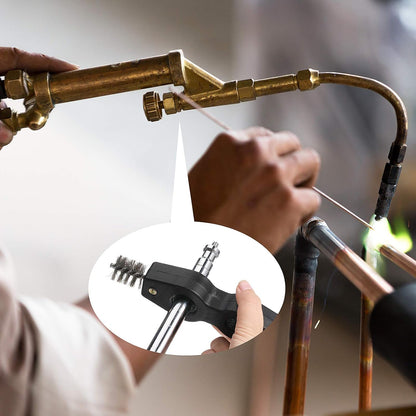 4 Pieces 4 in 1 Copper Tubing Brush 1/2 in and 3/4 in Copper Pipe Cleaner and Reamer Set Inner-outer Reamer Pipe and Tube Deburring Tubing Chamfer Tool for PVC PPR Brass Aluminum Pipes