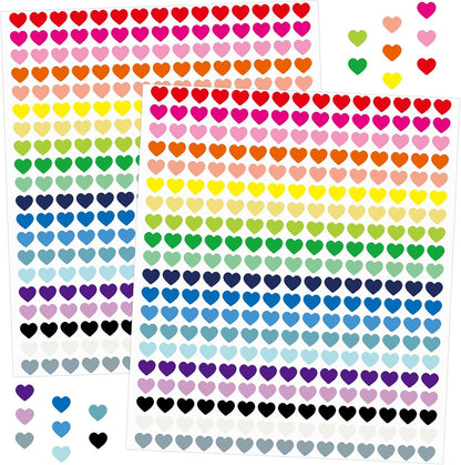 6000Pcs Heart Stickers - 1/2Inch Tiny Mini Small Heart Shape Sticker for Teen Adult Happy Valentines Day Hearts Stickers Self Adhesive Love Sticker for Envelope Seal Card Crafts Gift Packaging