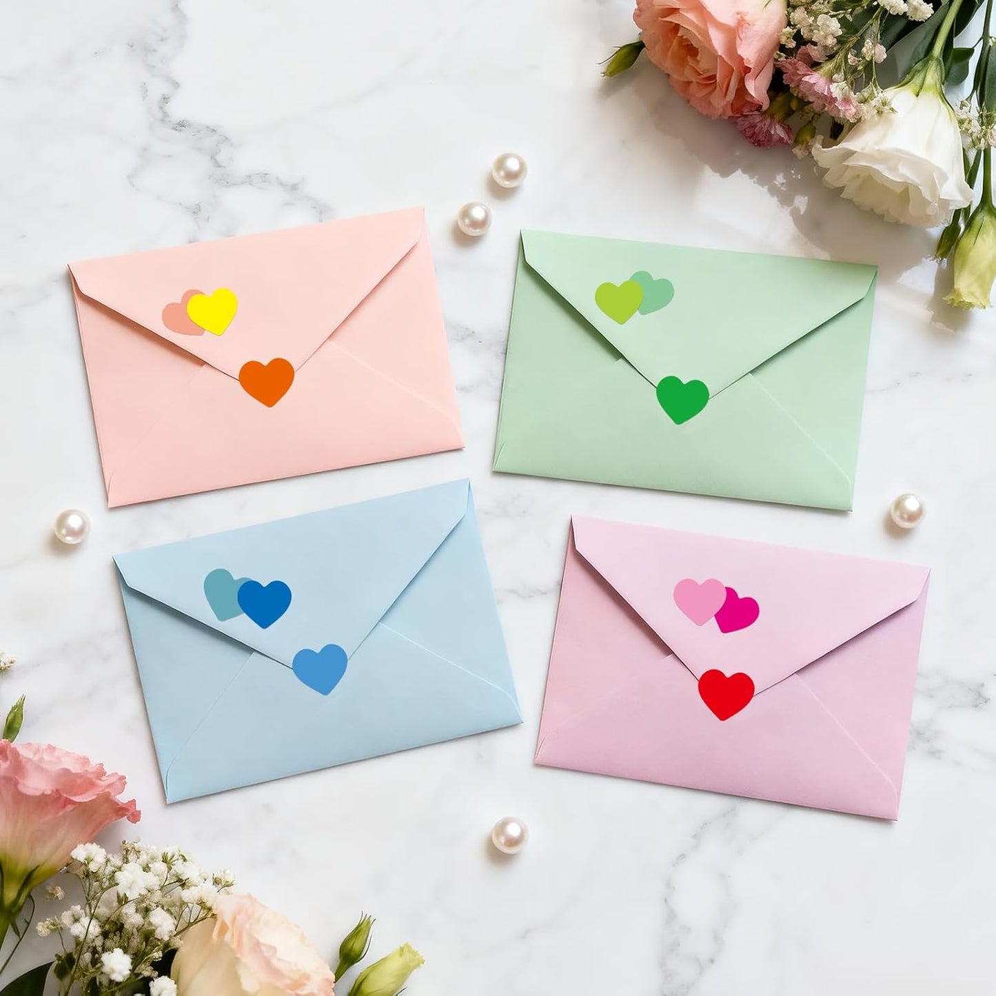 6000Pcs Heart Stickers - 1/2Inch Tiny Mini Small Heart Shape Sticker for Teen Adult Happy Valentines Day Hearts Stickers Self Adhesive Love Sticker for Envelope Seal Card Crafts Gift Packaging