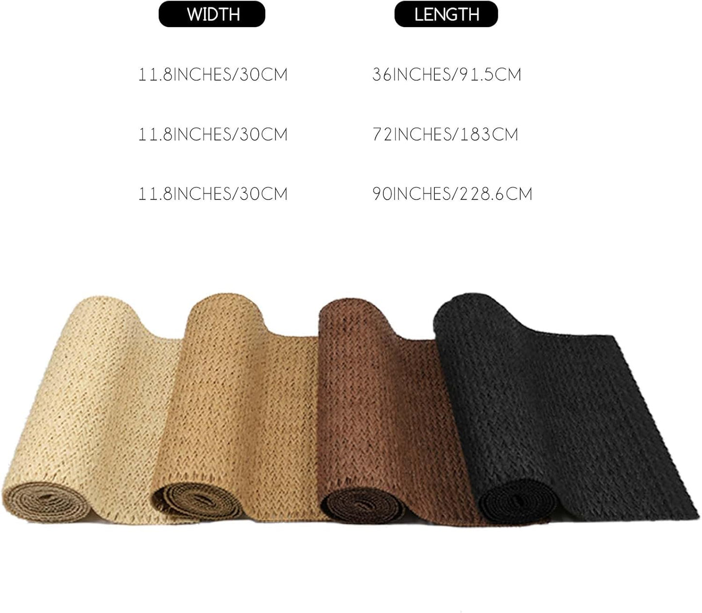 Natural Paper Braided Tablerunner 36 Inches Long for Dining Tables Farmhouse Rustic Table Runner Indoor & Outdoor(Light Brown)