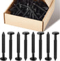 36 Pcs 3 Inch Vinyl Shutter Fastener Window Panel Peg Lok Pin Pegs Screws Shutter Spikes Anchor (Black)