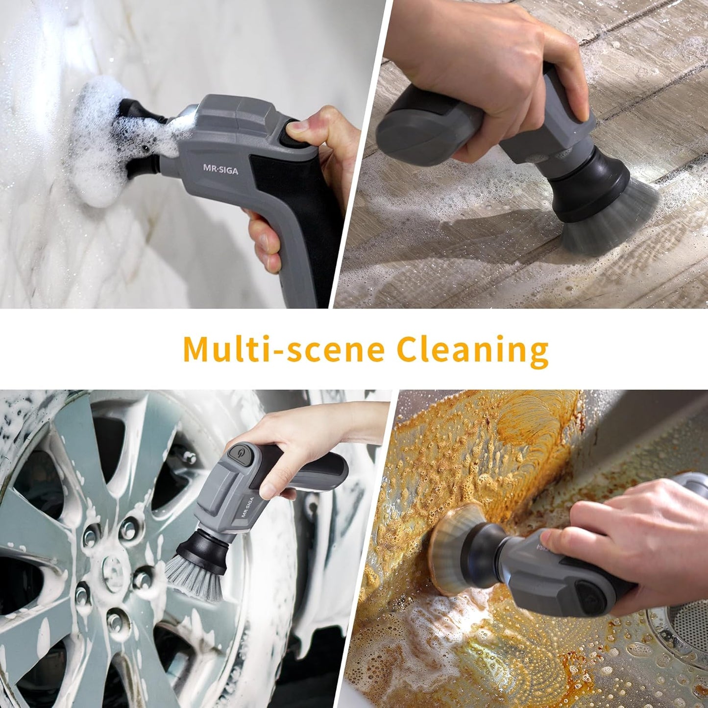 Electric Spin Scrubber Flat Brush Refills, 3 Pack