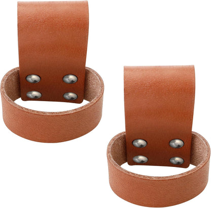 2 Pack Premium Leather Hammer Holster With Belt Loop, Multi-tool Holder, Small Hatchet Carrier, Brown