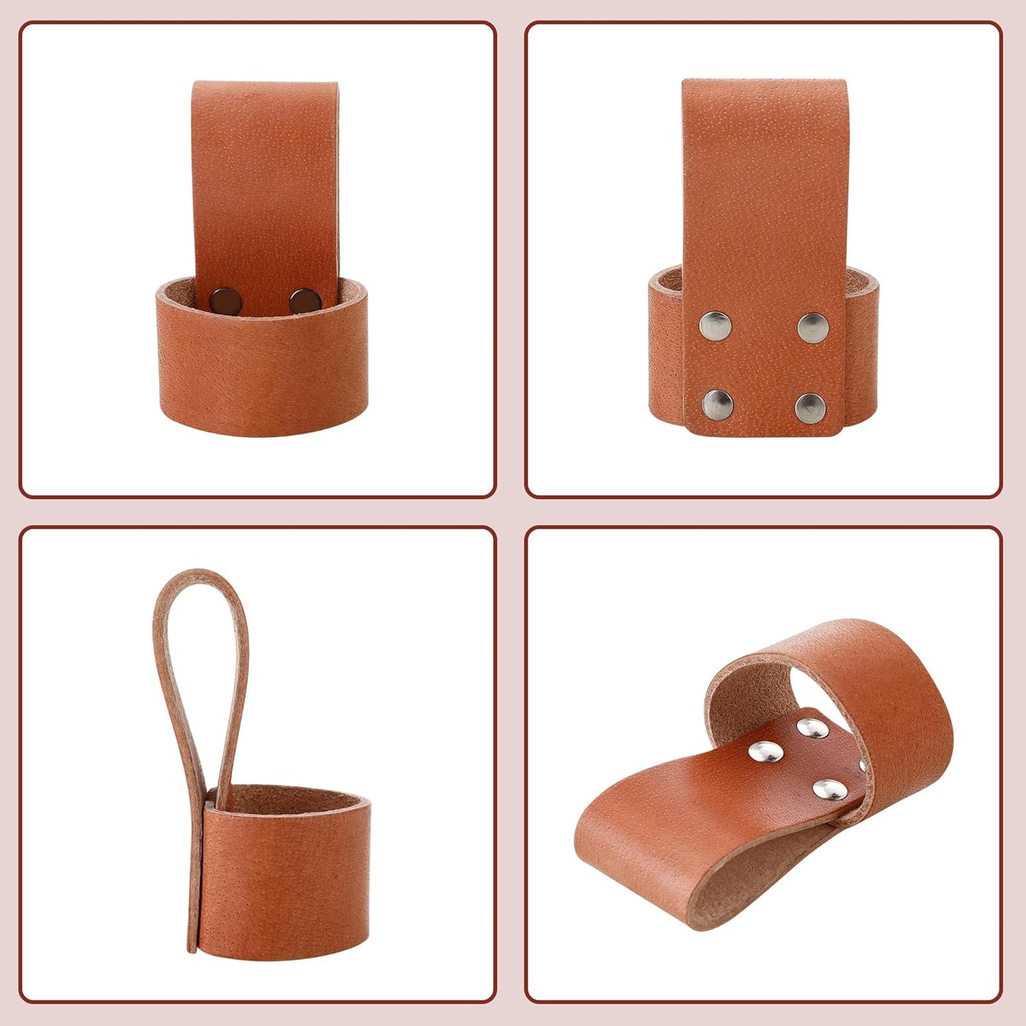Premium Leather Multi Tool Carrier Holster with Belt Loop, Small Brown Hammer Hatchet Holder