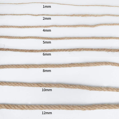 Jute Rope - 1/2 inch, 33 Feet x 12mm Thick, Heavy Duty Strong, Natural, for Crafts, Cat Scratching Post, Bundling, Hanging, Decorative