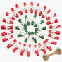 50 Pcs Christmas Clips Red Green Snowflake Christmas Wooden Clothespins with 32 Feet Jute Twine, Mini Wood Clothespins for Hanging Clip Photos Party Favors Home School Art Craft Decor