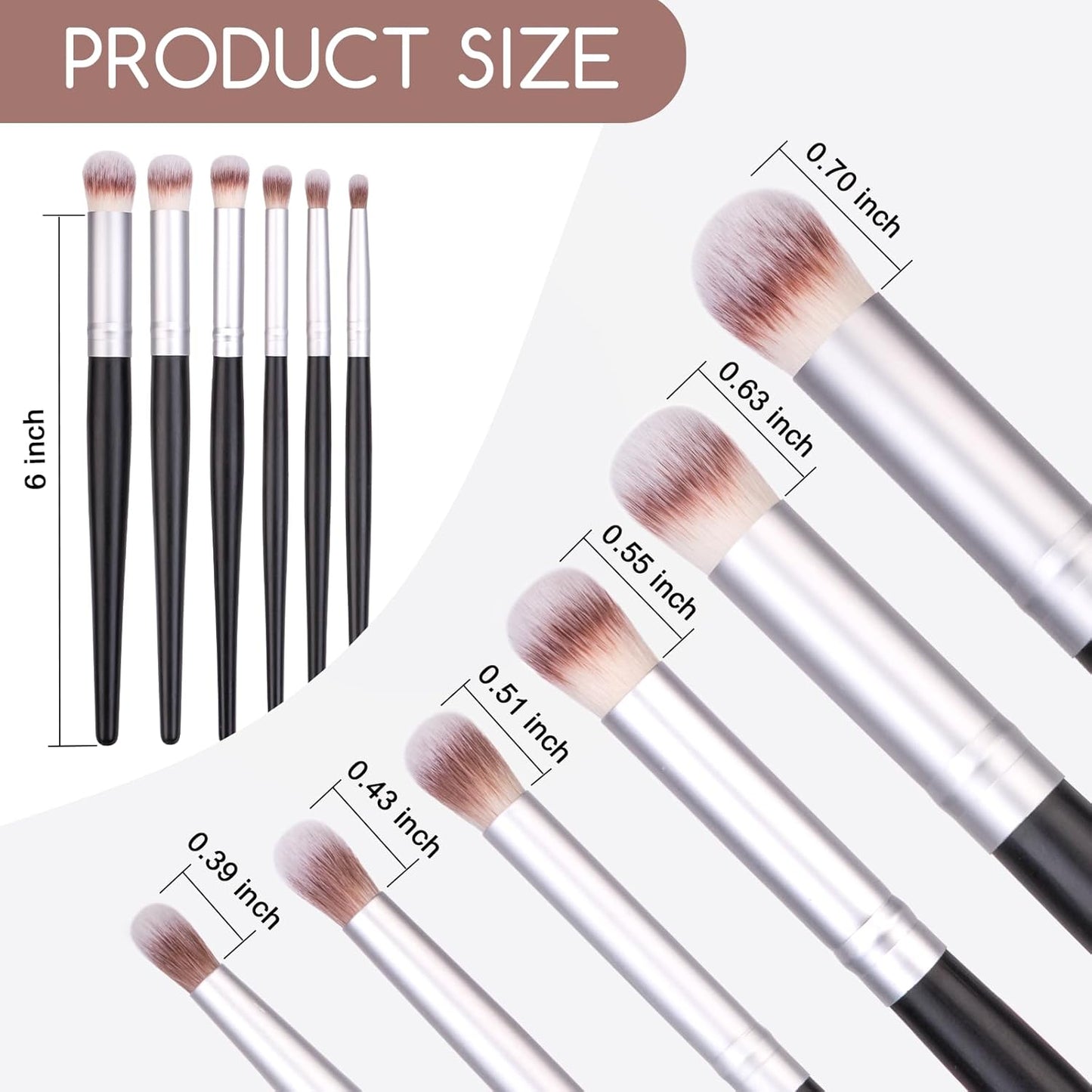 Drybrush Set - Premium Art Paintbrush Set for Miniatures, Ideal for Detailing - 6 Different Sizes