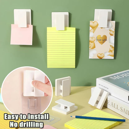 8 Pack Large Self Adhesive Clips Wall Tapestry Hanger No Drilling Adhesive Towel Holder Wall Tapestry Clips for Hanging Posters Photos Postcard Clip for Home Office School Decor (White)