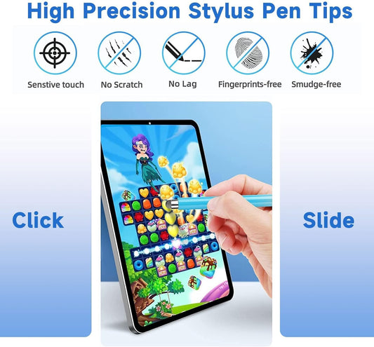 Mesh Fiber Tips (10 Pack)  Stylus Pen Replacement Tips Suitable for capacitive Touch Screen,High Sensitivity, Soft, no Scratch Screen Pen tip