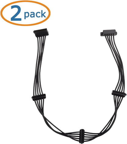 2-Pack 15 Pin SATA to 4 SATA Power Splitter Cable - 18 Inches.