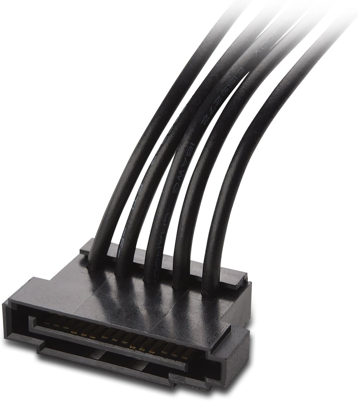 2-Pack 15 Pin SATA to 4 SATA Power Splitter Cable - 18 Inches.