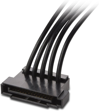 2-Pack 15 Pin SATA to 4 SATA Power Splitter Cable - 18 Inches.