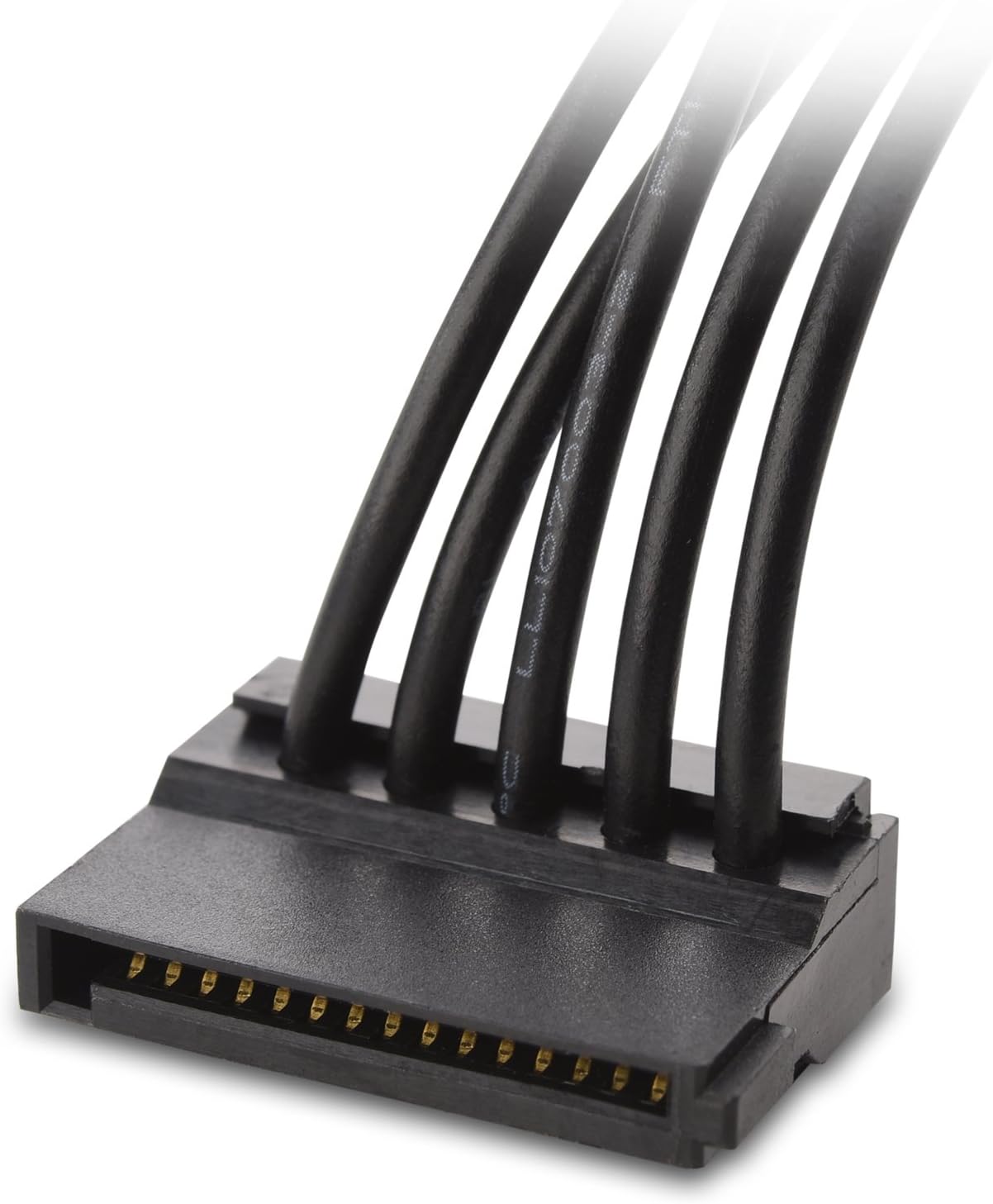 2-Pack 15 Pin SATA to 4 SATA Power Splitter Cable - 18 Inches.