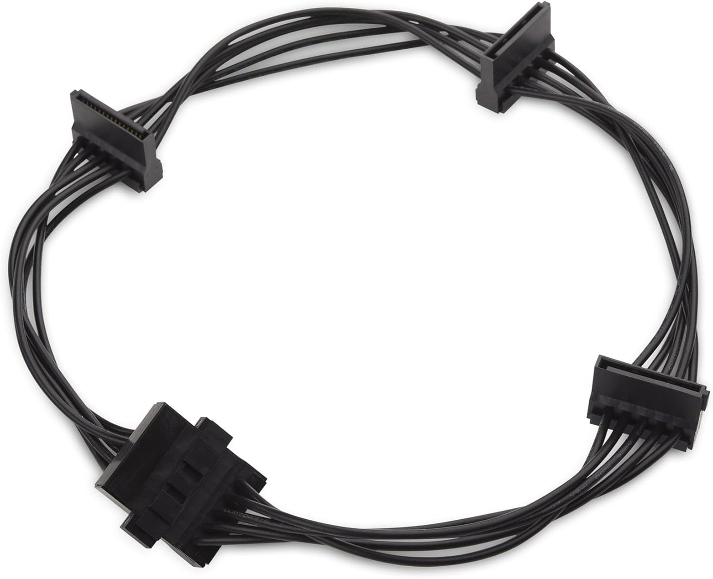 2-Pack 15 Pin SATA to 4 SATA Power Splitter Cable - 18 Inches.