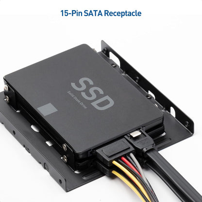 3-Pack 4 Pin Molex to Dual SATA Power Y-Cable Adapter- 6 Inches