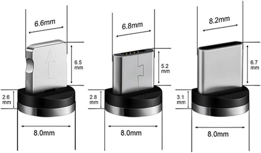 Magnetic Charging Tips USB-C 15pcs,1Pin 360Â° Rotate Connector Adapter for USB Type-C Ports Series,Just Plugs to Charging/Water-dustproof/antioxidant Without Cord&Non-Data.