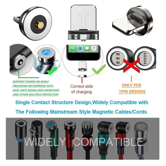 Magnetic Charging Tips (iPoTips) 7pack,just Magnetic tip (iProduct Tips),Without USB Cables& Non-Data,Compatibility for iOS-SmartSeries