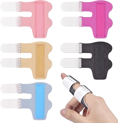 Finger Splint, 5pcs Color Finger Brace Support Stabilizer for Index, Middle, Ring Fingers Straightening Arthritis Knuckle Immobilization.