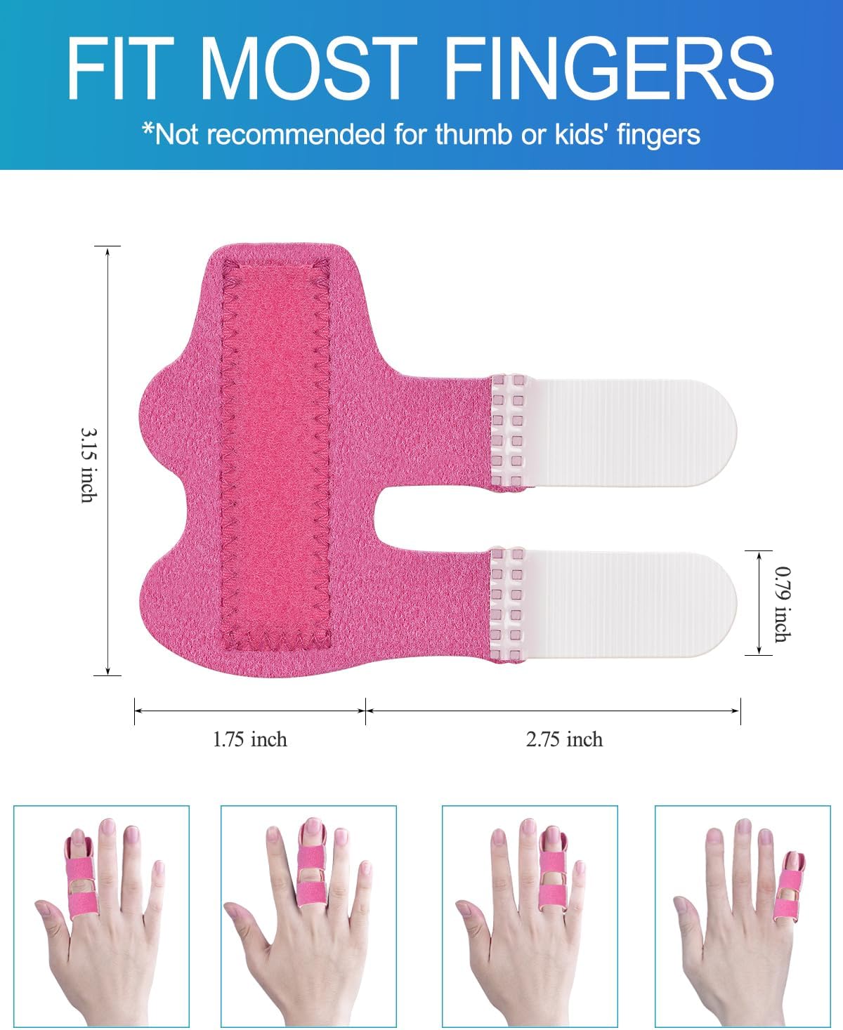 Finger Splint, 5pcs Color Finger Brace Support Stabilizer for Index, Middle, Ring Fingers Straightening Arthritis Knuckle Immobilization.