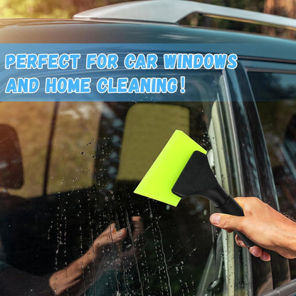 3 Pcs Small Squeegee 5 Inch Window Tint Silicone Squeegee Cleaning with Non Slip Handle Wiper Window Tinting Tools for Car Glass Mirror Shower Bathroom Auto (Blue+Green+Pink)