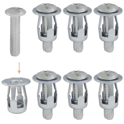 20 Pack M6*25 Hollow Wall Anchors, Heavy Duty Cavity Fixing Anchors, Secure Fixings for Thin Walls/Aluminium Cladding Sheet/Steel Pipe/Iron Sheet/Hollow Plastic Sheet(M6 x 1")