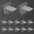 12 Pack Adhesive Shelf Bracket, Large Size Punch Free Bracket Single Row Shelf Support Peg, No-Drill Wall Mount Peg for Shelves/Kitchen Cabinets/Bookshelves/Closets