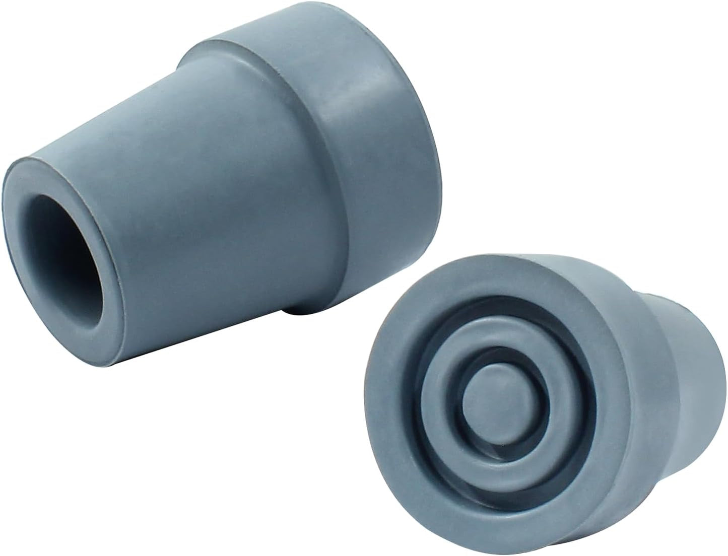 4pcs 19mm Rubber Cane Tips, 3/4 Inch Diameter Anti Slip Crutch Tips, Universal Replacement Tips for Cane, Crutch, Walker (Grey)