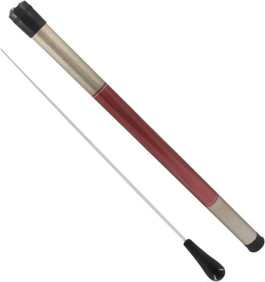 Music Conducting Baton, Imitation Agate Handle Baton Lightweight Conductor Baton with Tube Case for Concert(Black Handle, 1 Pack)