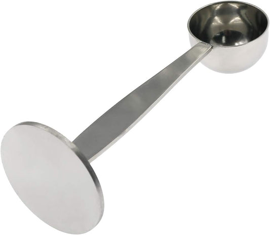 2-in-1 Coffee Scoop Stainless Steel Measuring and Tamping Coffee Spoon(15ml)-1pc