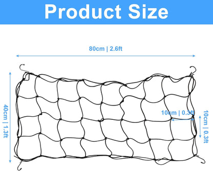 2 x 4Ft Trellis Netting with Hook, Heavy Duty Stretchy Scrog Plant Net Support for Indoor Outdoor Garden Plant Growing Tents